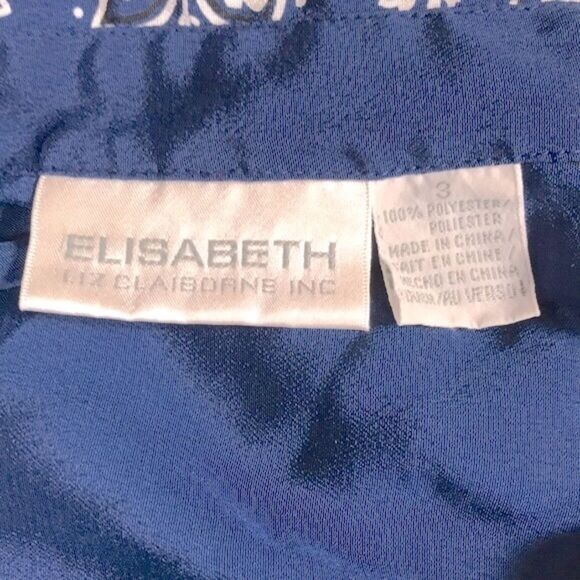 ELISABETH LIZ CLAIBORNE Blue Handkerchief Print Blouse Size 3X Bandana Print Top - Picture 4 of 8